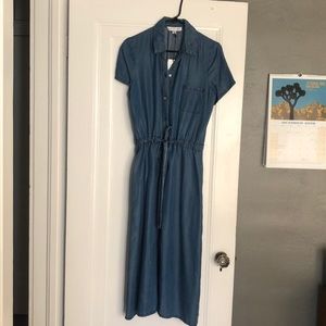 Amour Vert chambray midi dress. With tags
